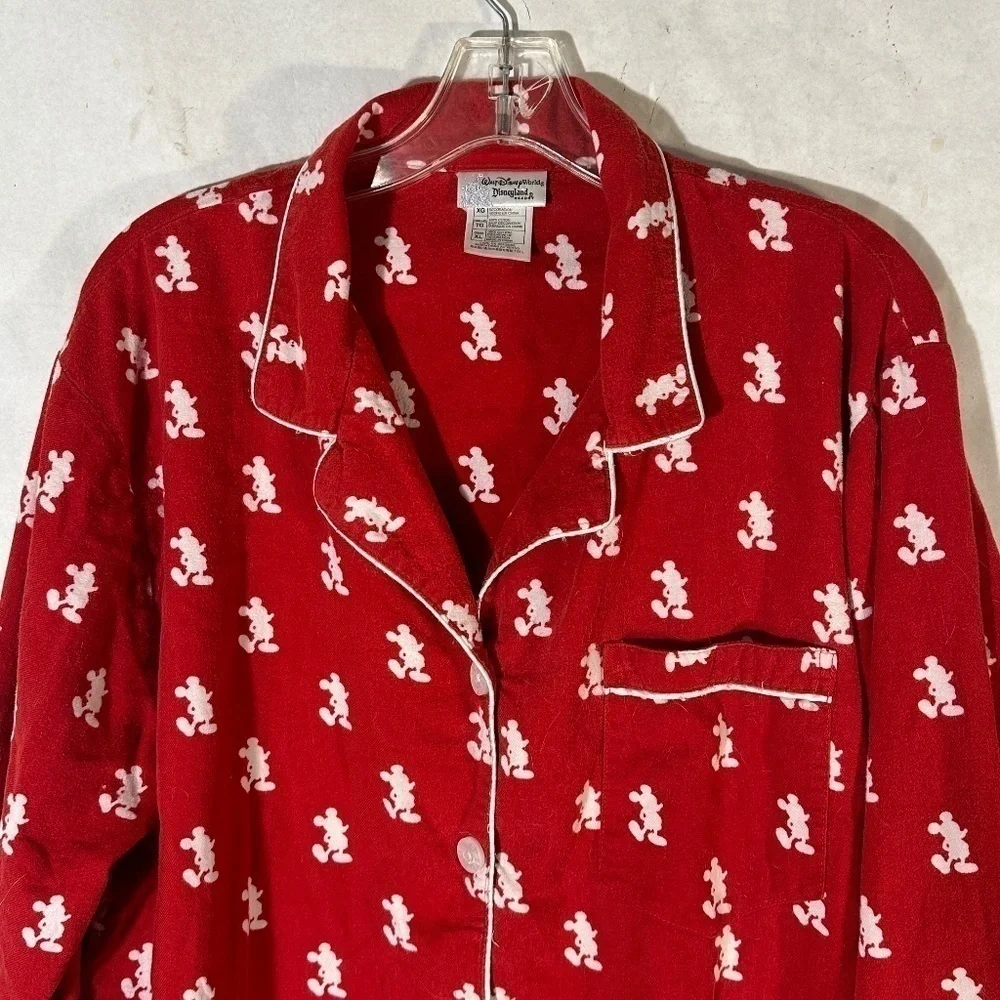 Disney World Mickey Mouse Pajamas PJ's Top Long Sleeve Sweater Sleepwear - Picture 3 of 6